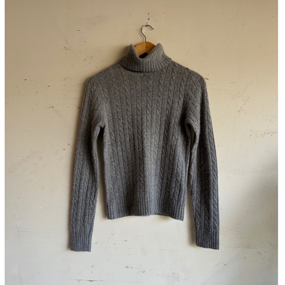 Vintage 90s j crew cashmere wool turtleneck sweater made in Hong Kong